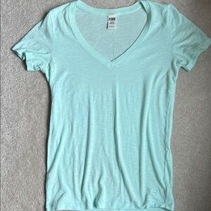 PINK Victoria's Secret Mint V-Neck Tee